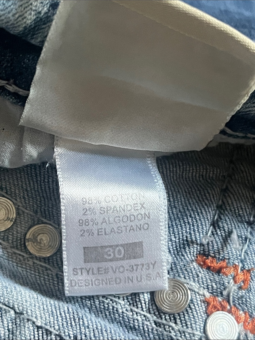 Virgin Jeans Vintage Y2K 2000 Blue Acid Wash Straight Distressed - Picture 14 of 15